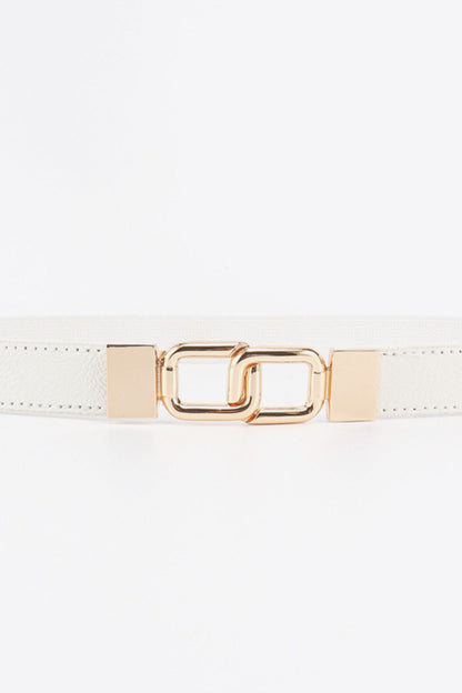 Chic Chic Geometric Double Buckle Elastic Belt