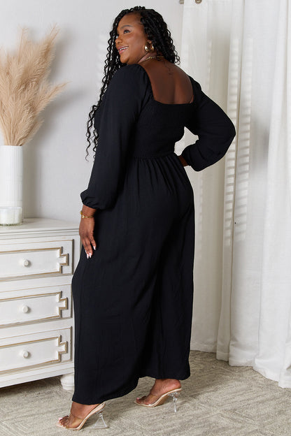 Chic Chic Square Neck Jumpsuit with Pockets