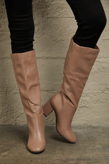 Chic Chic Block Heel Knee High Boots