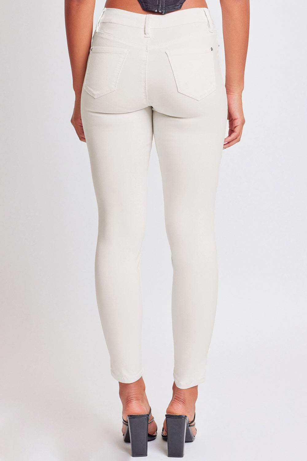 Chic Chic Jeanswear Hyperstretch Mid-Rise Skinny Jeans white