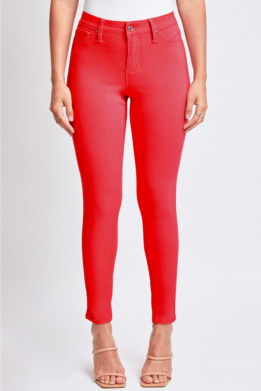 Chic Chic Jeanswear Mid-Rise Skinny Jeans red