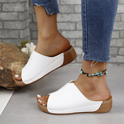 PU Leather Open Toe Sandals