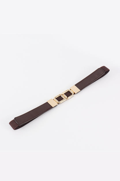 Chic Chic Geometric Double Buckle Elastic Belt