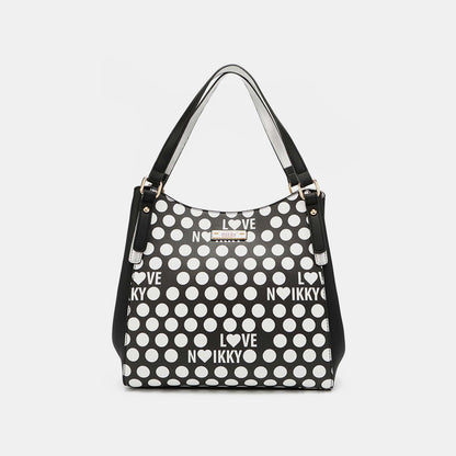 Chic Chic USA Contrast Polka Dot Handbag