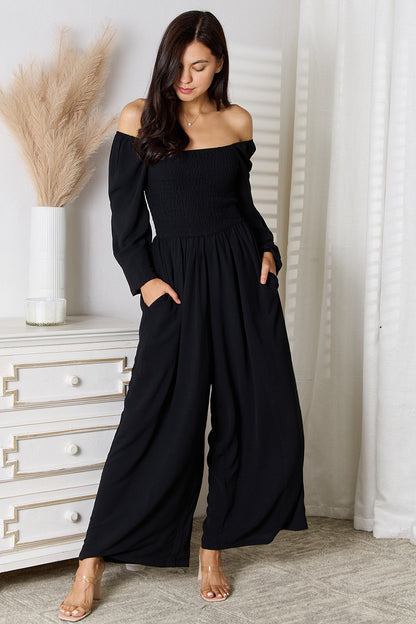 Chic Chic Square Neck Jumpsuit with Pockets