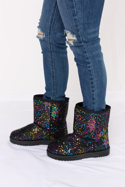 Chic Chic Sequin Thermal Flat Boots