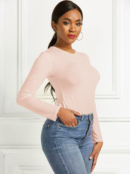 Round Neck Long Sleeve Bodysuit