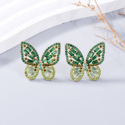 Chic Chic Rhinestone Butterfly Earrings