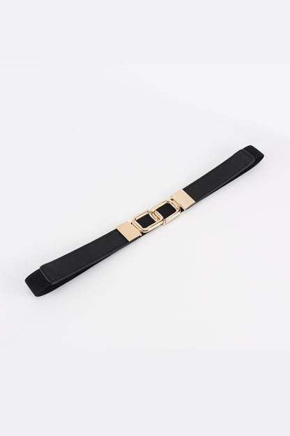 Chic Chic Geometric Double Buckle Elastic Belt