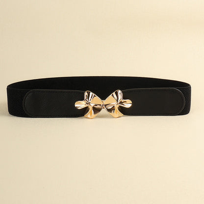 Chic Chic Buckle Elastic Belt black