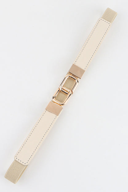 Chic Chic Geometric Double Buckle Elastic Belt