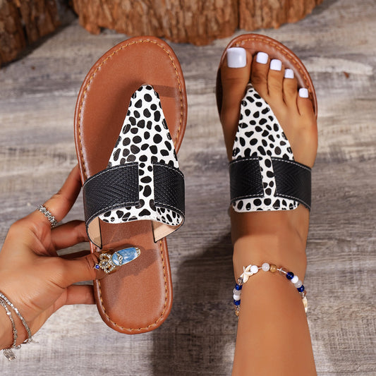 Chic Chic Animal Print Open Toe Sandals