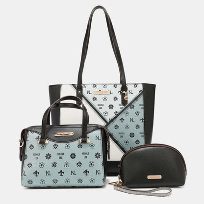 Chic Chic USA 3-Piece Color Block Handbag Set