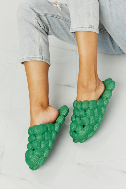 Chic Chic Laid Back Bubble Slides in Green