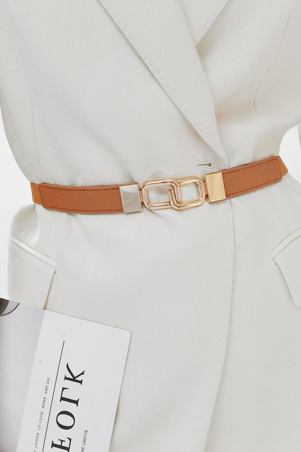 Chic Chic Geometric Double Buckle Elastic Belt