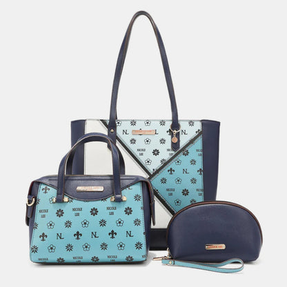 Chic Chic USA 3-Piece Color Block Handbag Set