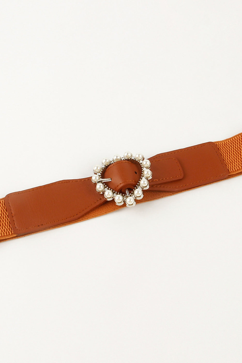 Chic Chic Pearl Heart Buckle Elastic Belt