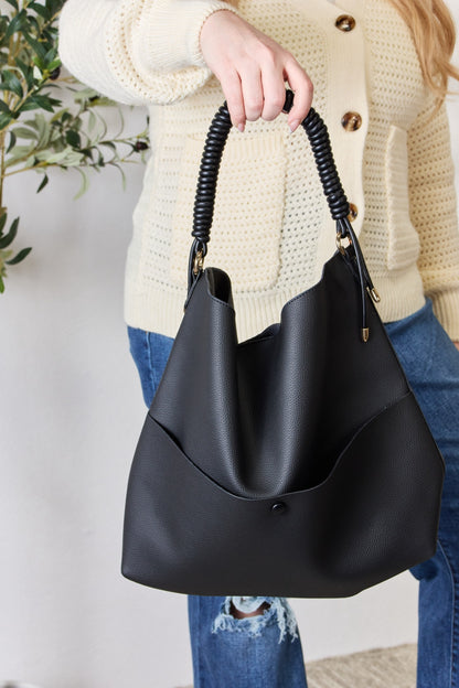 Chic Chic Vegan Leather Handbag with Pouch