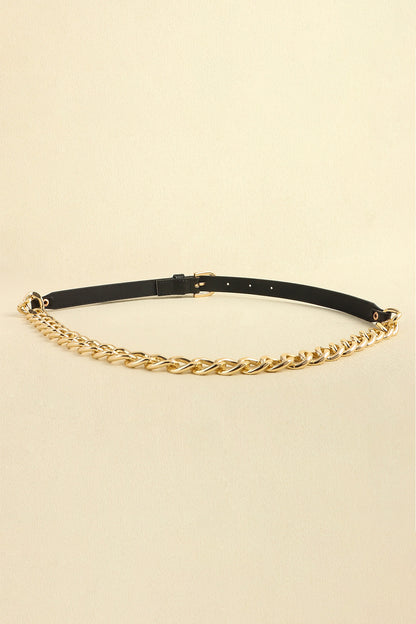 Chic Chic Lindsay Leather Chain Belt