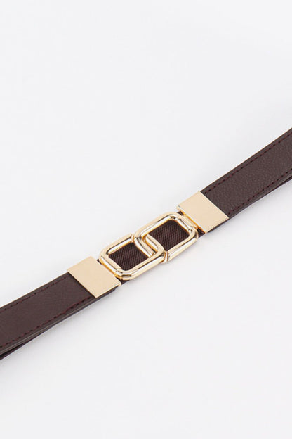 Chic Chic Geometric Double Buckle Elastic Belt