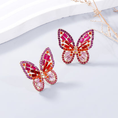 Chic Chic Rhinestone Butterfly Earrings