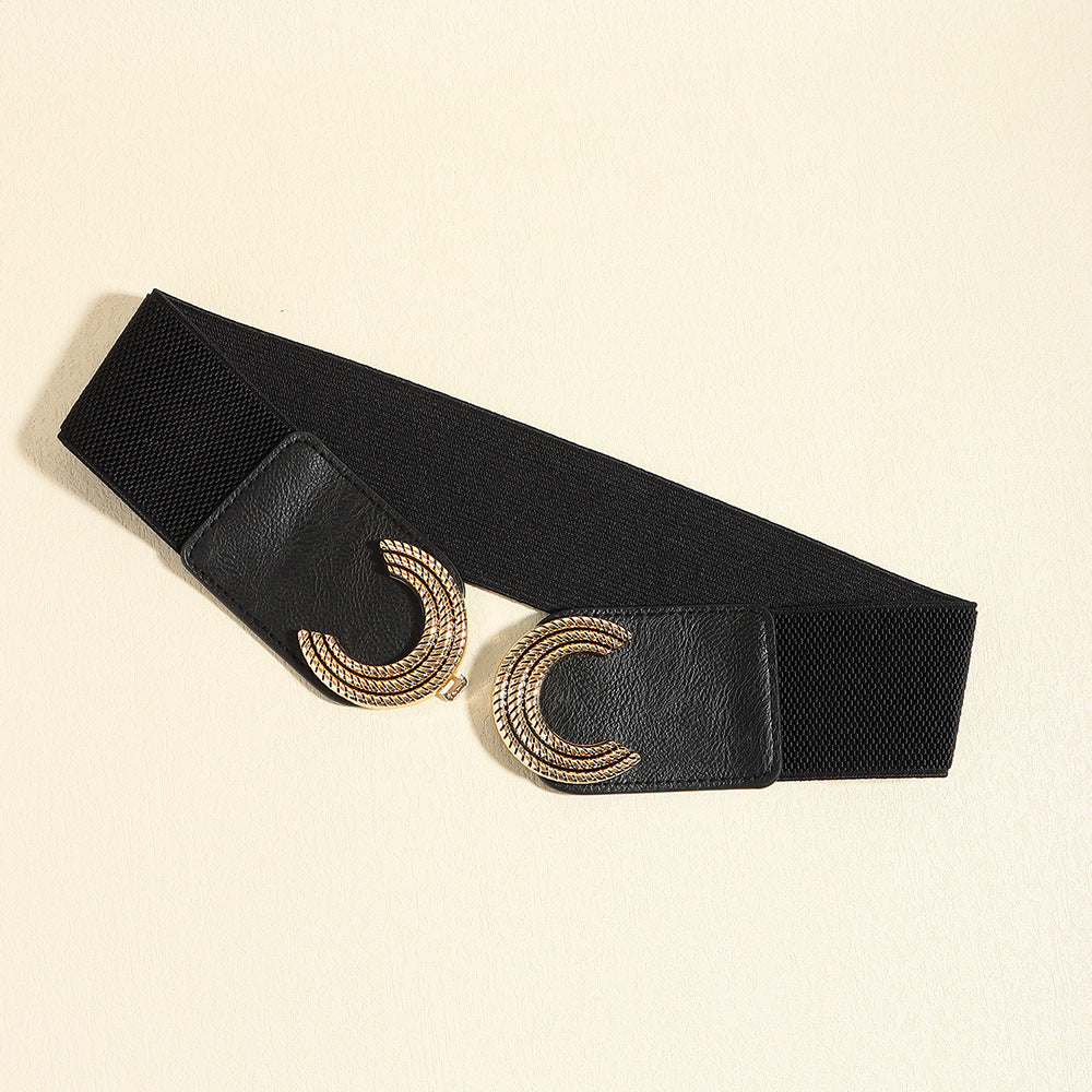 Chic Chic Double C Buckle Elastic Belt