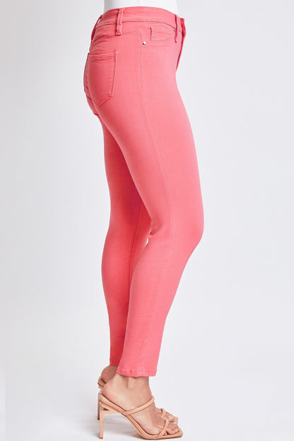 Chic Chic Jeanswear Full Size Hyperstretch Mid-Rise Skinny Jeans pink