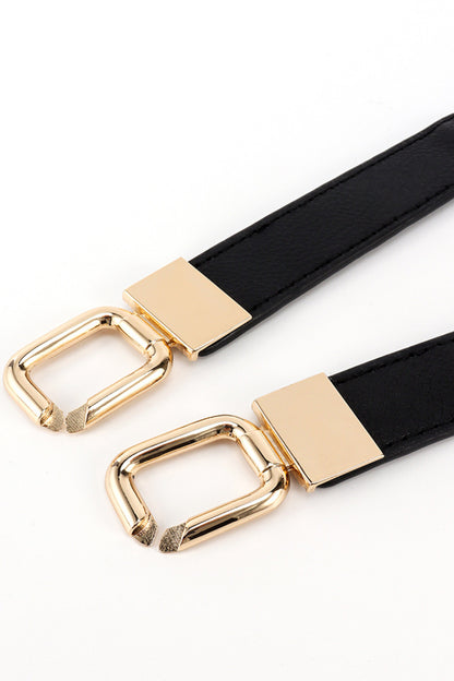 Chic Chic Geometric Double Buckle Elastic Belt