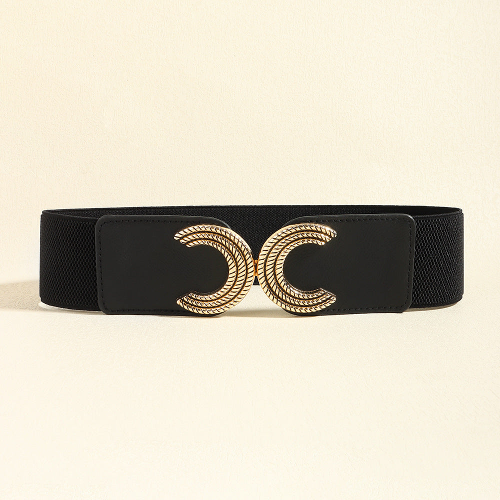 Chic Chic Double C Buckle Elastic Belt