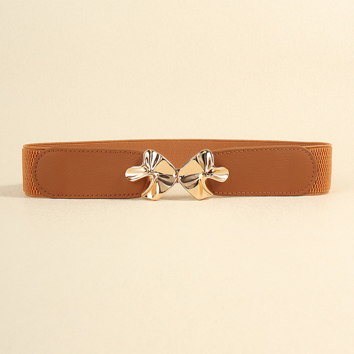 Chic Chic Buckle Elastic Belt brown