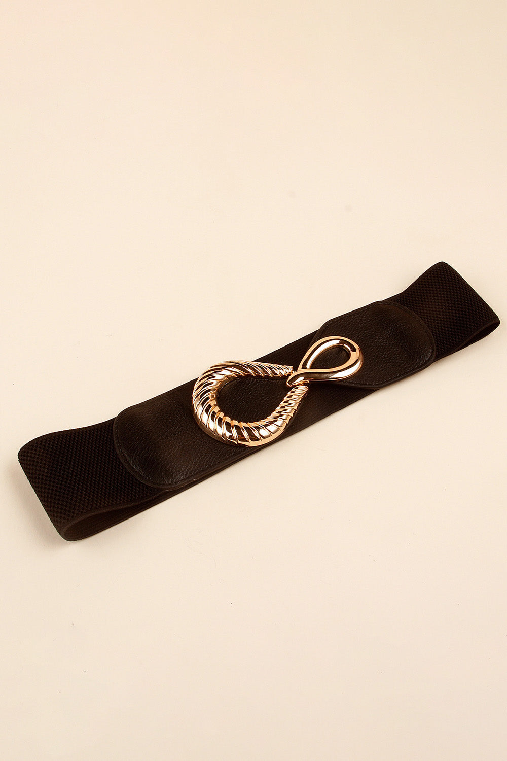 Chic Chic Ribbed Buckle Elastic Belt