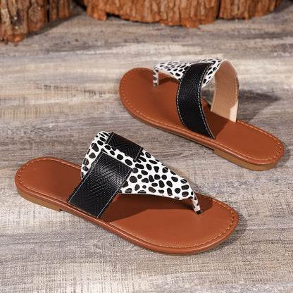 Chic Chic Animal Print Open Toe Sandals