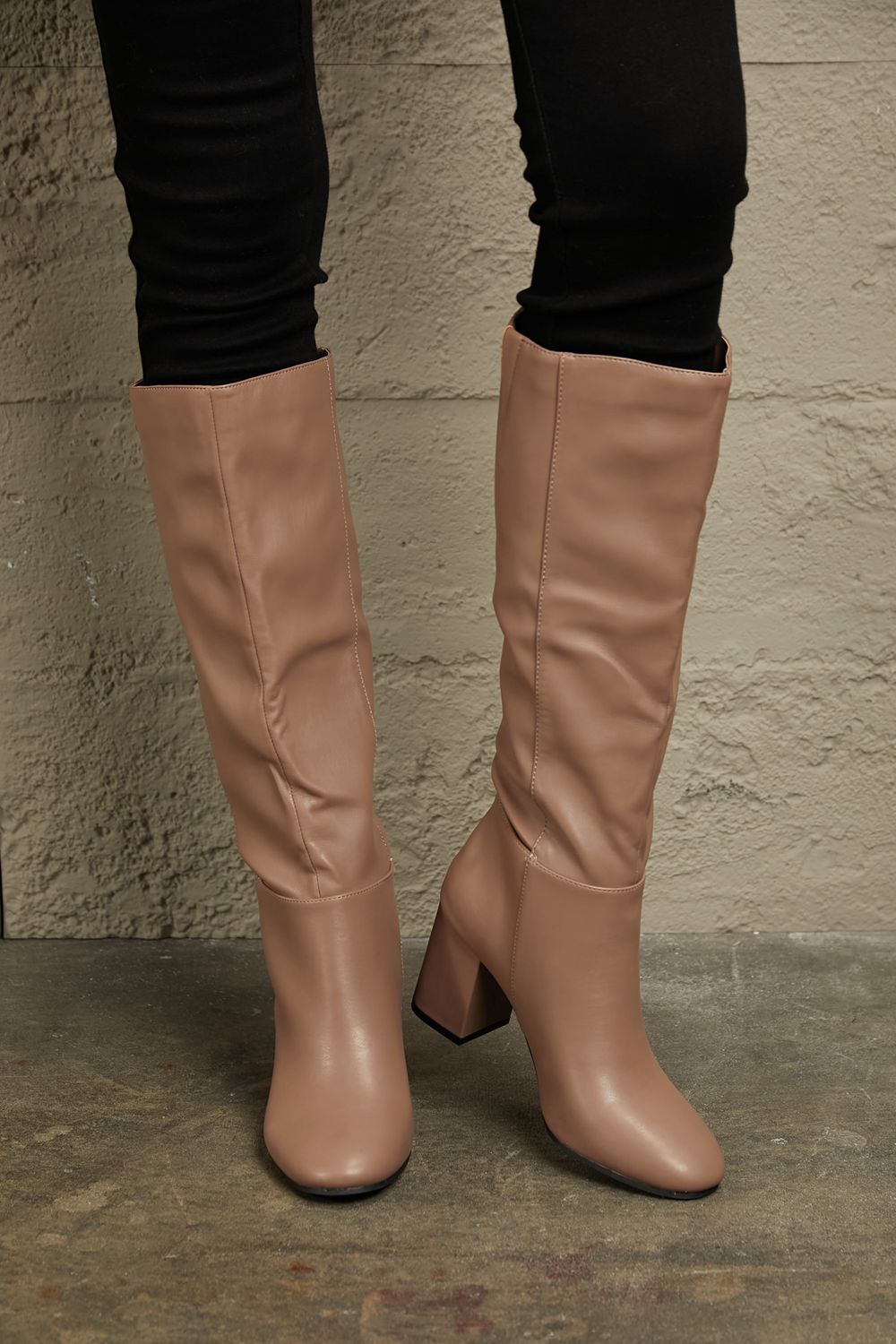 Chic Chic Block Heel Knee High Boots