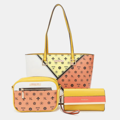 Chic Chic USA 3-Piece Color Block Handbag Set