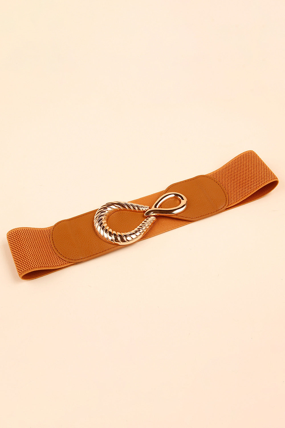 Chic Chic Ribbed Buckle Elastic Belt