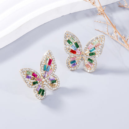 Chic Chic Rhinestone Butterfly Earrings