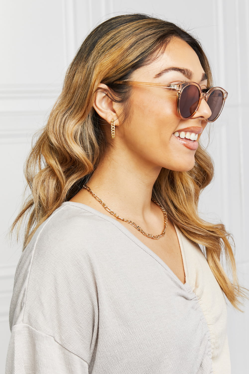 Chic Chic She Bad Round Full Rim Sunglasses