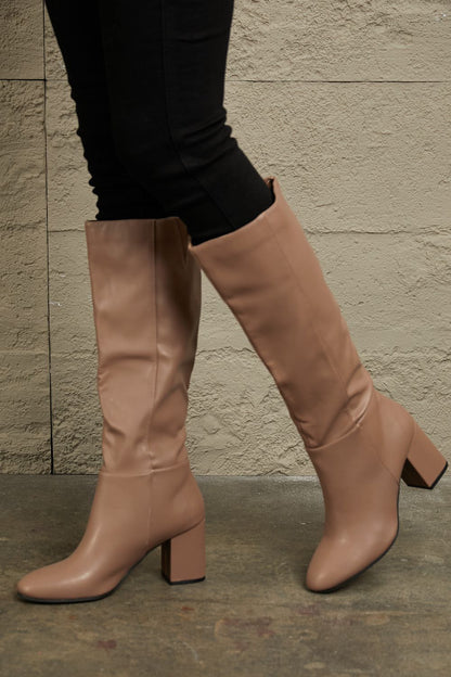 Chic Chic Block Heel Knee High Boots