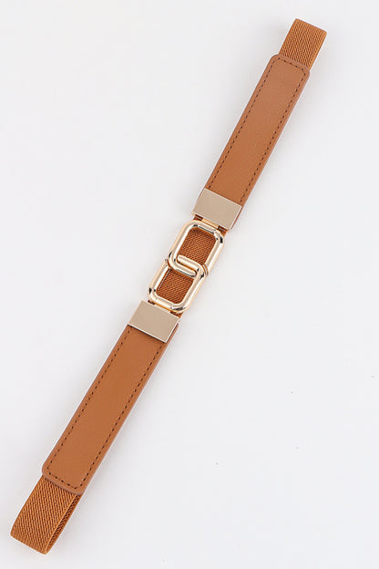 Chic Chic Geometric Double Buckle Elastic Belt