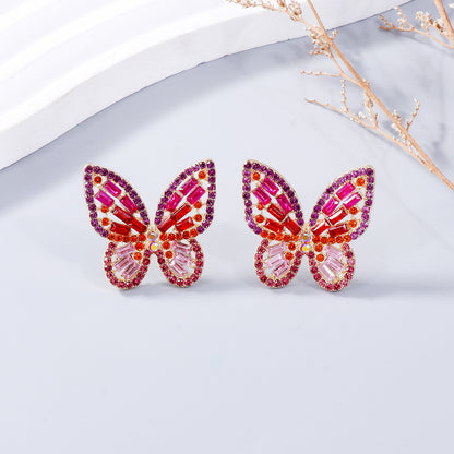 Chic Chic Rhinestone Butterfly Earrings