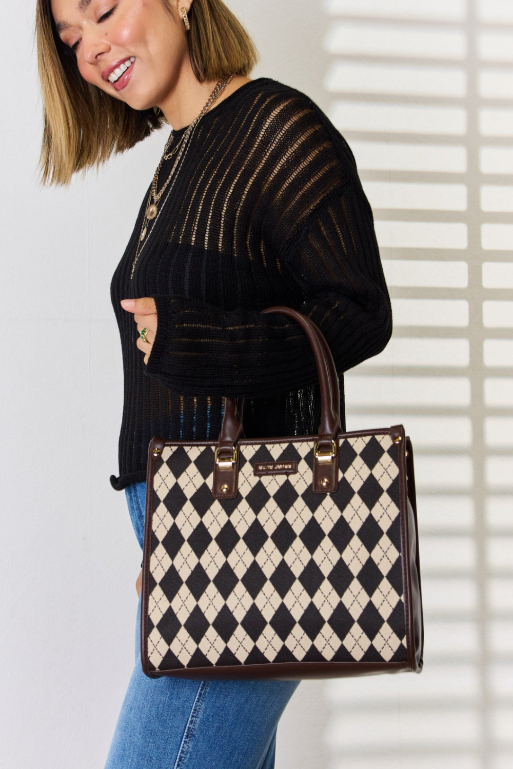 Chic Chic Argyle Handbag