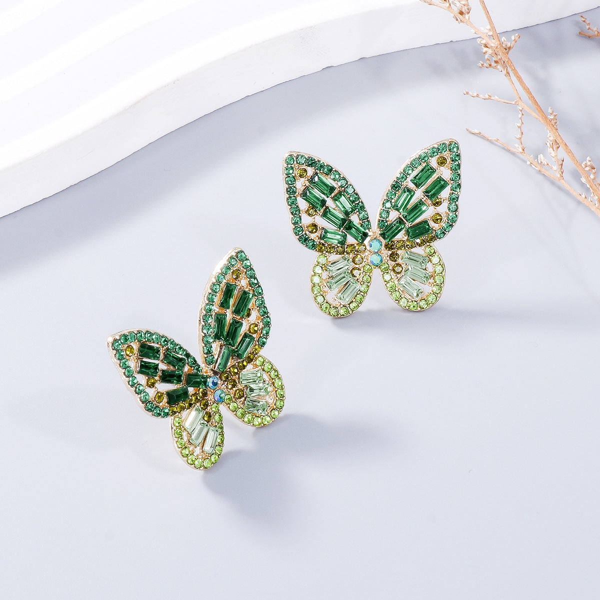 Chic Chic Rhinestone Butterfly Earrings