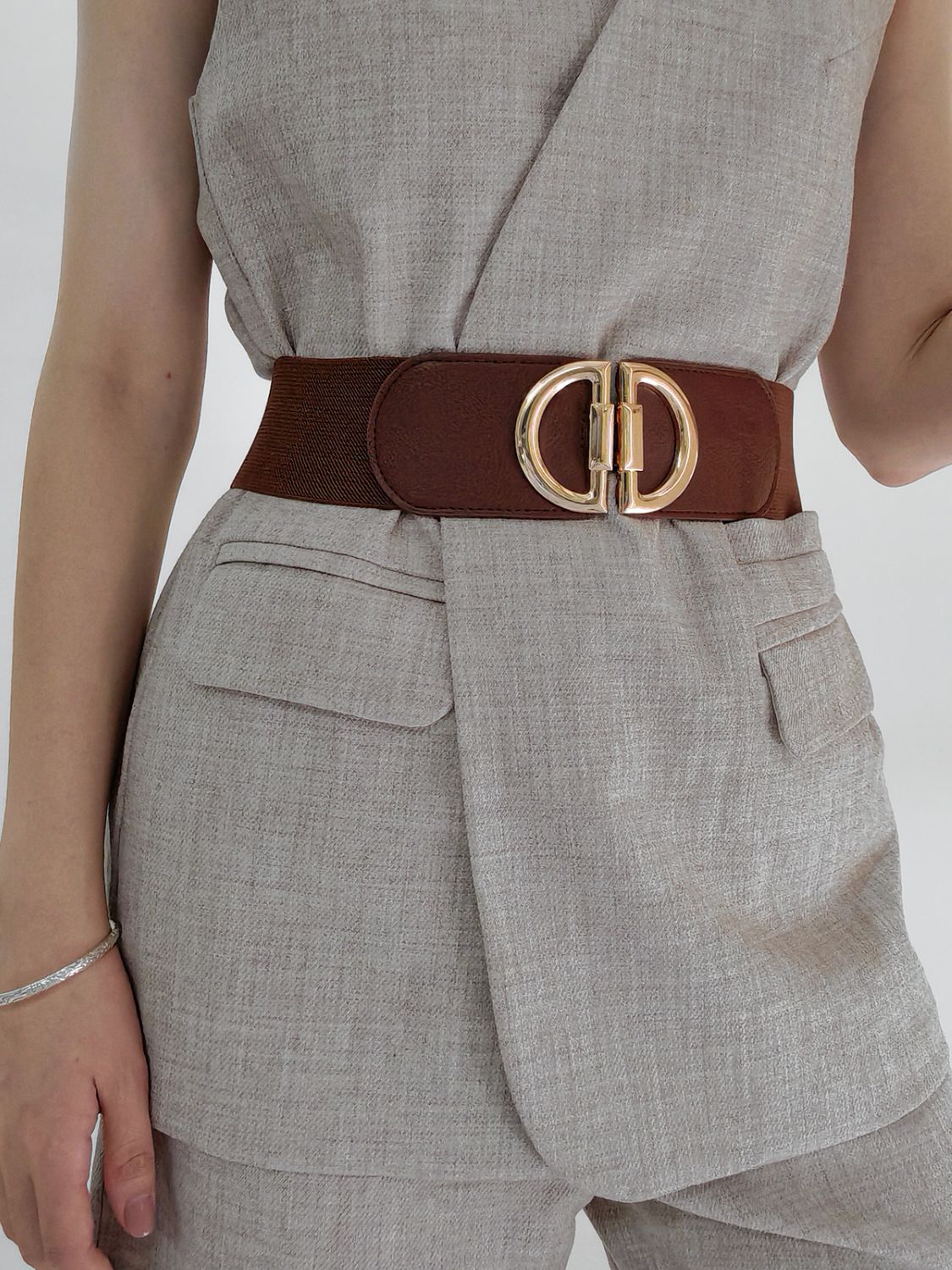 Chic Chic D Buckle Elastic Belt