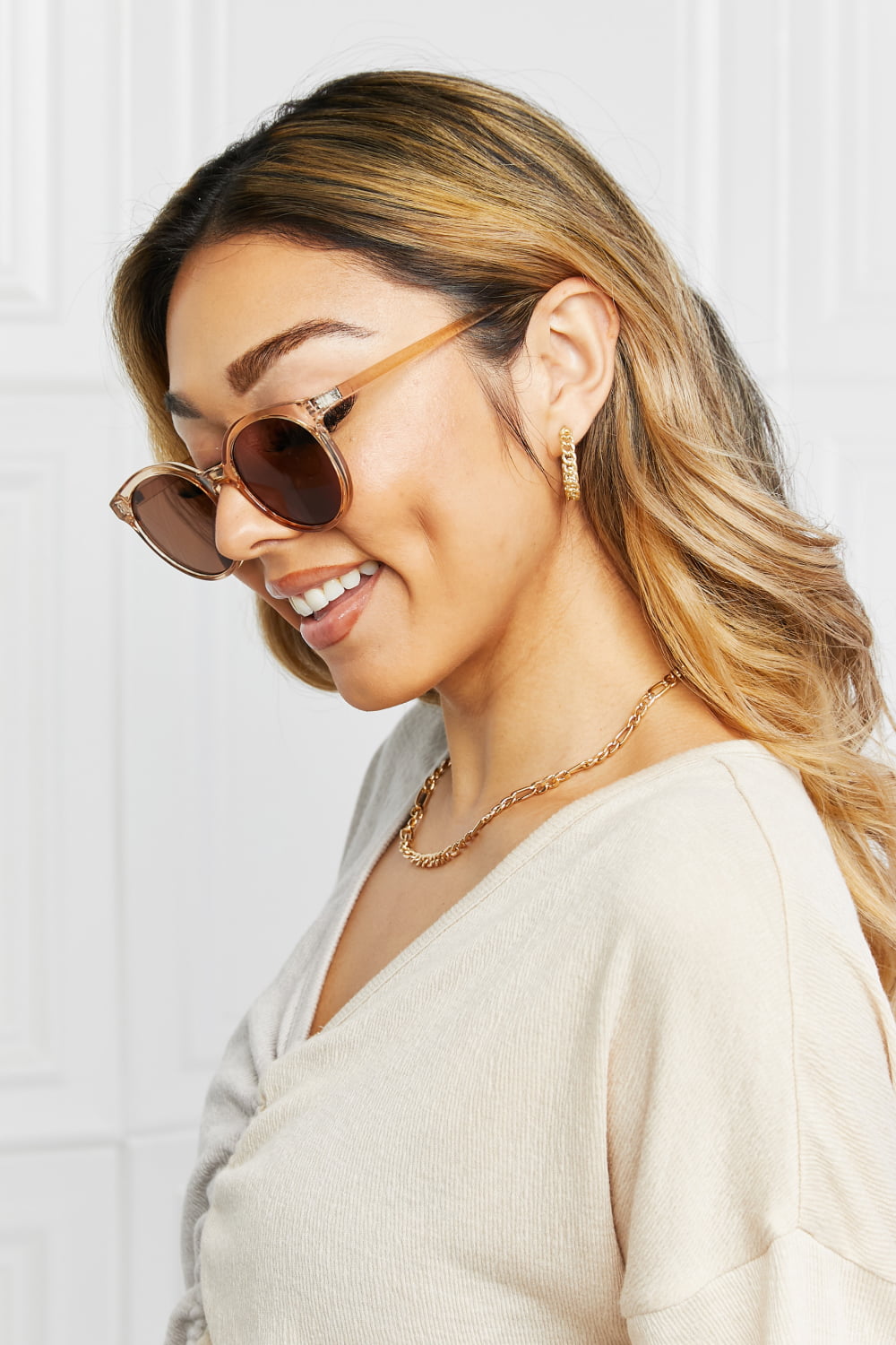 Chic Chic She Bad Round Full Rim Sunglasses