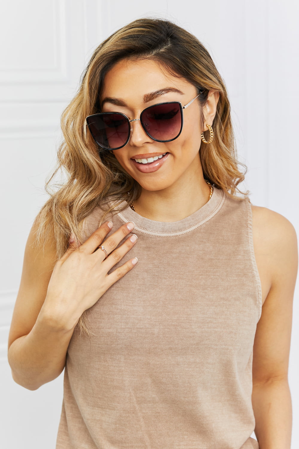 Chic Chic  Dynamic Hybrid Frame Sunglasses