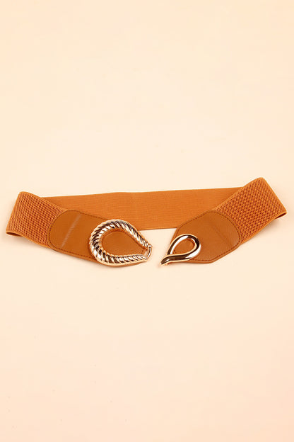 Chic Chic Ribbed Buckle Elastic Belt