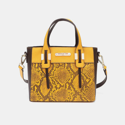 3-Piece Snake Print Handbag Set