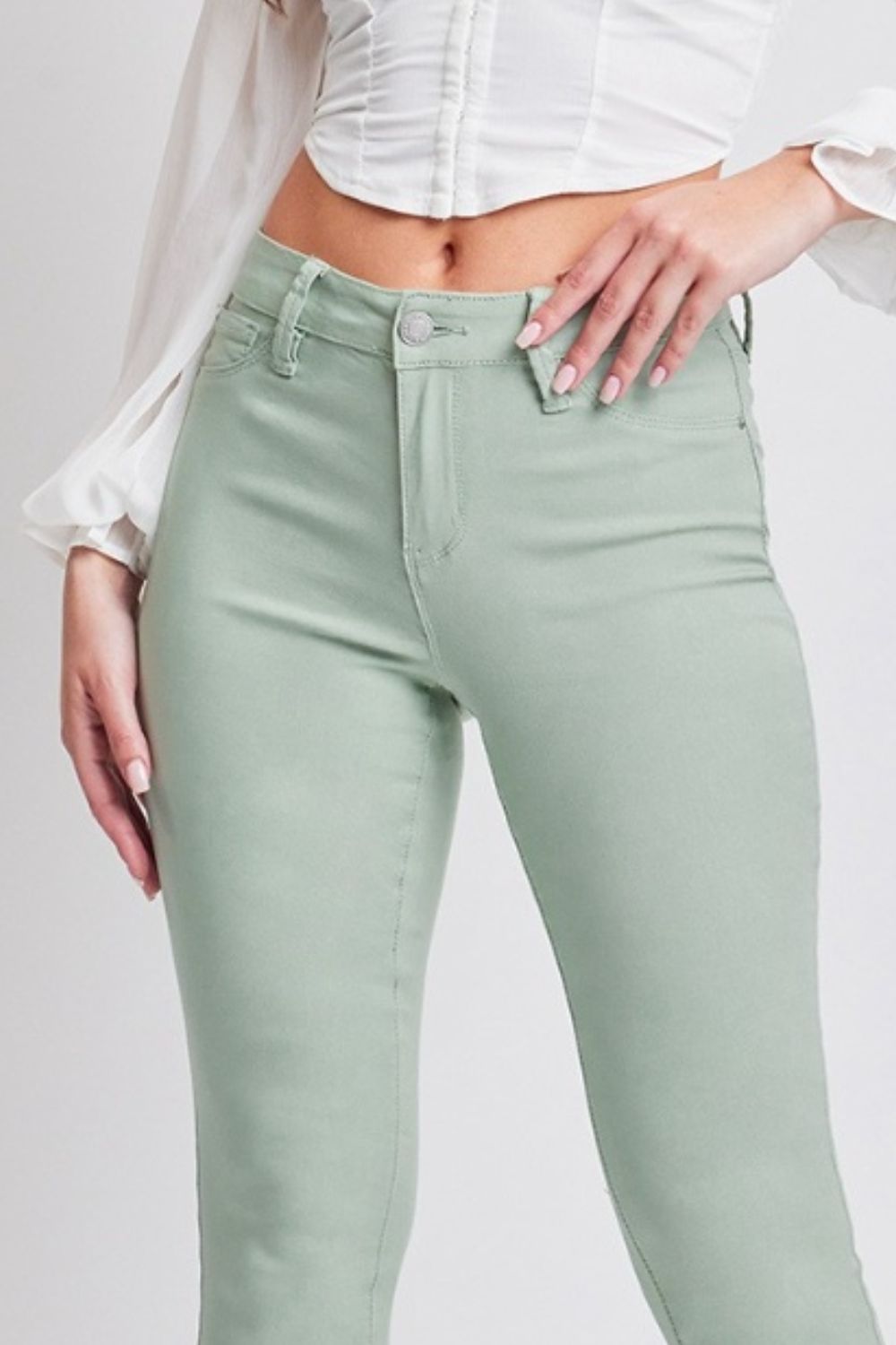 Chic Chic  Jeanswear Hyperstretch Mid-Rise Skinny Jeans jade