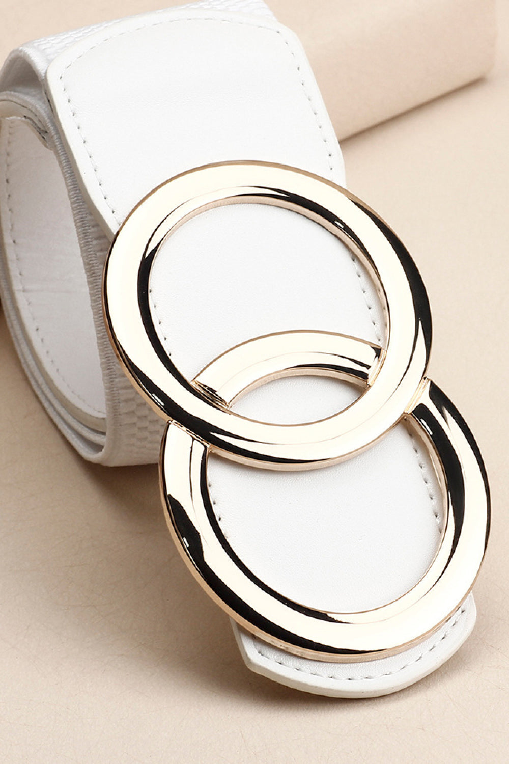 Zinc Alloy Buckle Elastic PU Belt